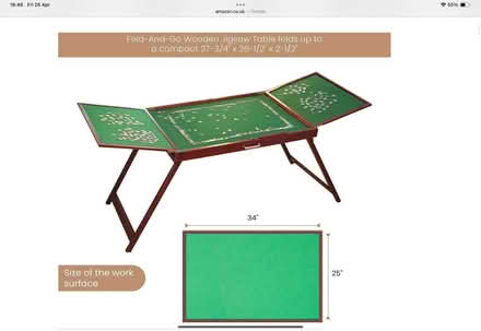 Photo of free Collapsible jigsaw puzzle table (Hadleigh SS7) #2