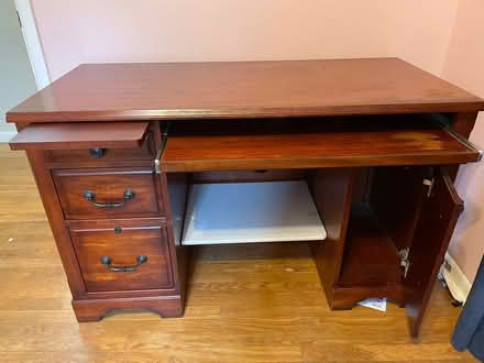 Photo of free Cherry finish computer desk (Westerville) #2