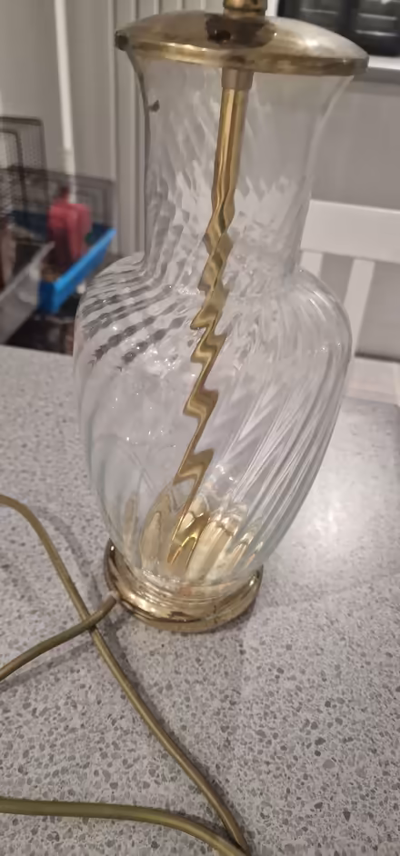 Photo of free Glass/brass lamp - not working (Bradway, S17) #4