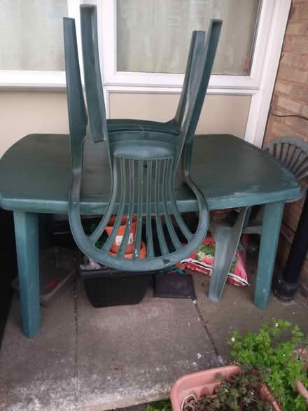 Photo of free Garden table and 2 chairs (Gleadless S14) #2
