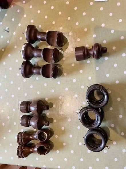 Photo of free Wooden Curtain pole accessories (Tideswell SK17) #1