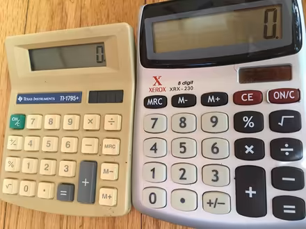 Photo of free (2) calculators (Arlington off Mystic St Rte3N) #3