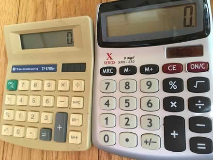 Photo of free (2) calculators (Arlington off Mystic St Rte3N) #3