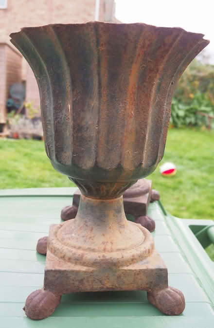 Photo of free Two iron plant pots (Stanley Green BH15) #2