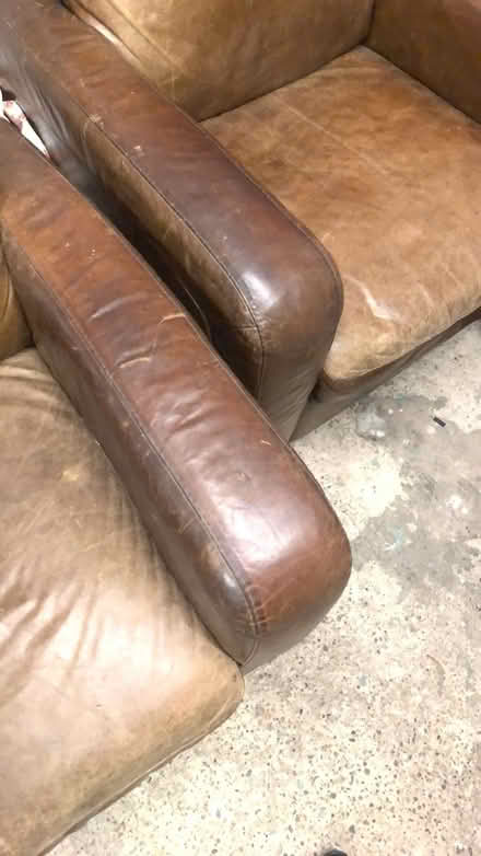 Photo of free 2 x Quality Brown Leather Chairs (CV9) #4