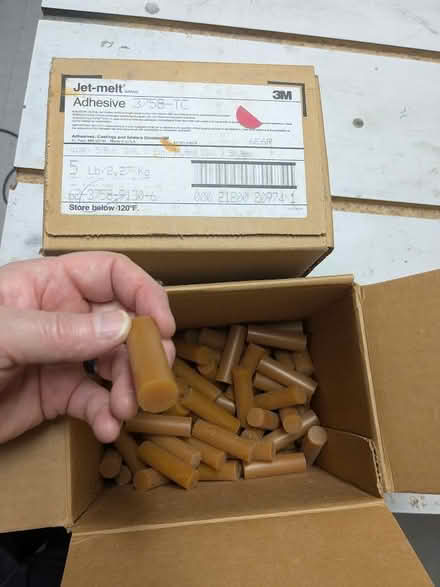 Photo of free 3M brown hot glue sticks (Westford rt 110) #1