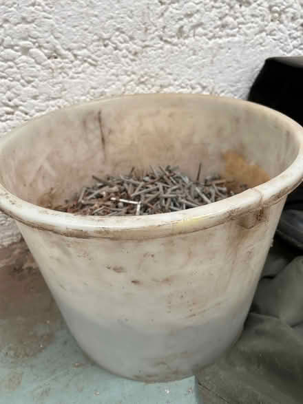 Photo of free Large bucket of galvanised nails (Oulton Broad NR32) #2