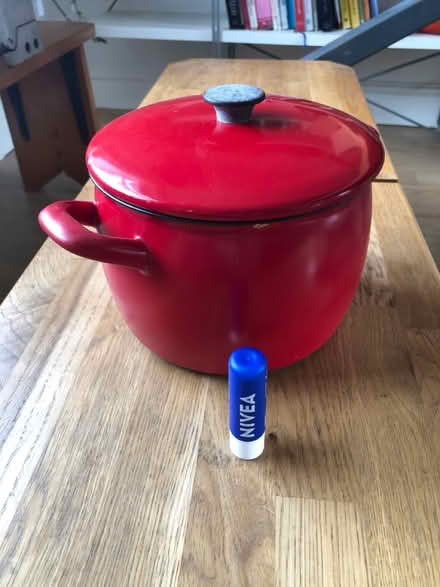 Photo of free Small red enamel pot pan (High Green, S35) #2