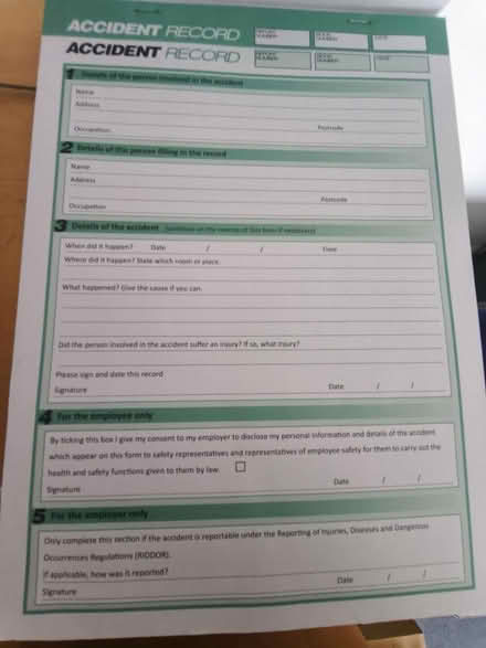 Photo of free Accident book for offices/shops etc (Ilford IG1) #2