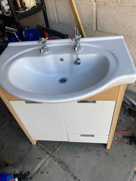 Photo of free Bathroom sink and cupboard (Buxton Central SK17) #1