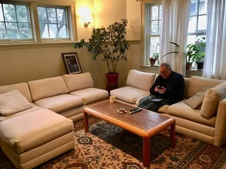 Photo of free 5 pc Sectional Couch (8ppl) (Arlington off Mystic St Rte3N) #1