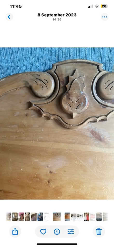 Photo of free King Sized Pine Headboard (IP11 7PQ) #1