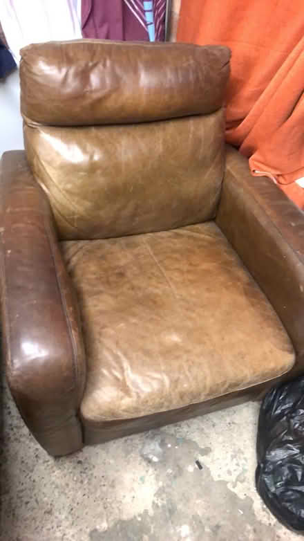 Photo of free 2 x Quality Brown Leather Chairs (CV9) #3