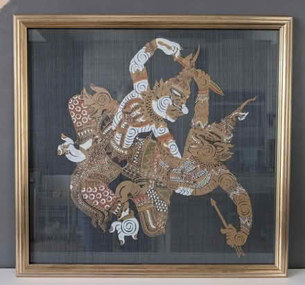 Photo of free Mounted and framed Asian silk print (Handside, WGC, AL8) #1