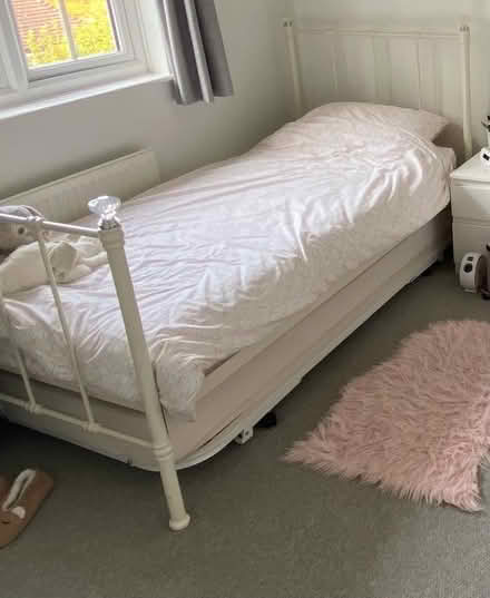 Photo of free Next single metal bed & trundle (Burghfield Common RG7) #4