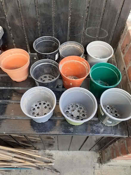 Photo of free 10 plastic plant pots (Wandsworth Common SW12) #1