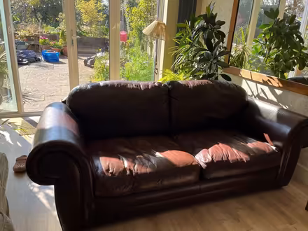 Photo of free Brown 3 Seater Sofa (TN26) #1