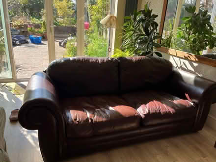 Photo of free Brown 3 Seater Sofa (TN26) #1