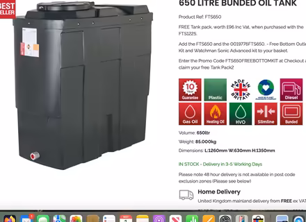 Photo of free 650 ltr Bunded Oil Tank (Sennybridge, Brecon) #3