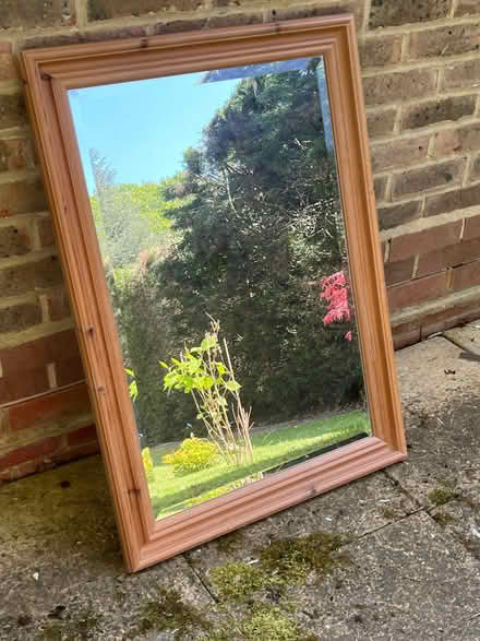 Photo of free Mirror. Pine frame. 3ft x2ft (Heath End RG26) #1
