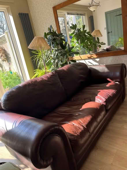 Photo of free Brown 3 Seater Sofa (TN26) #3