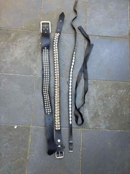 Photo of free Three vintage leather studded belts and leather tie (Dyke Road area BN1) #1