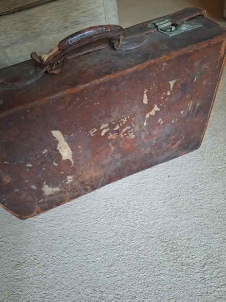 Photo of free Very old leather suitcase (Bexhill) #4