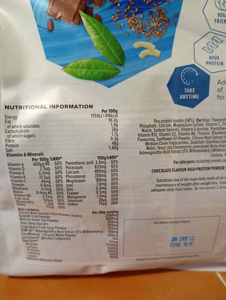 Photo of free PHD life Complete Meal Solution Chocolate flavour (Slade Green DA8) #3