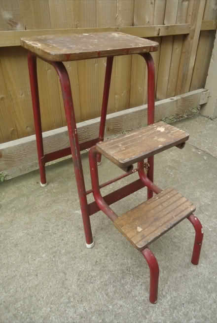 Photo of Old style kitchen step stool (Llandrindod LD1) #1