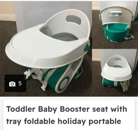 Photo of Booster seat with tray (Hither Green) #1