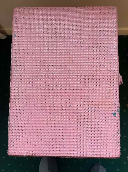 Photo of free Lloyd loom style laundry basket (Tideswell SK17) #3