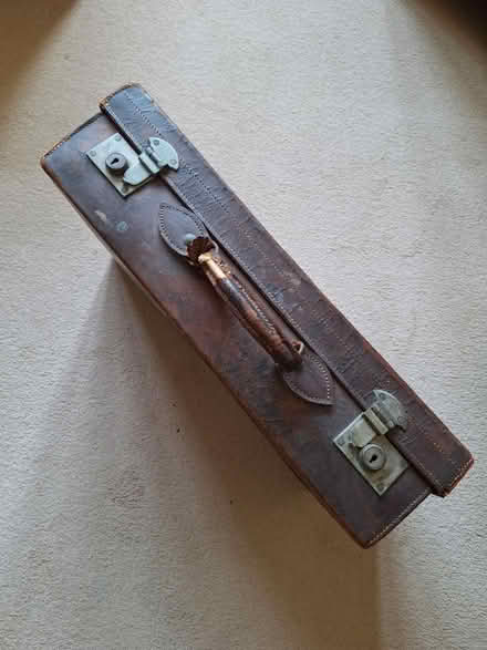 Photo of free Very old leather suitcase (Bexhill) #3