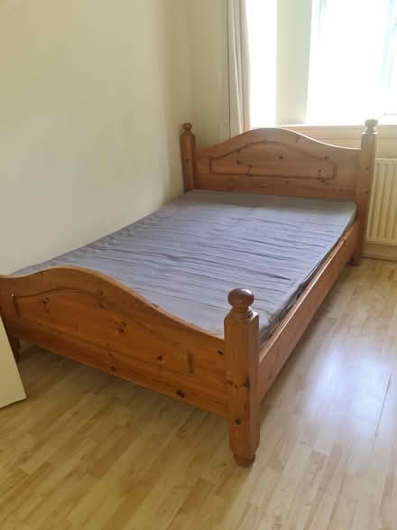 Photo of free Pine frame and mattress (SW14 7HD) #2