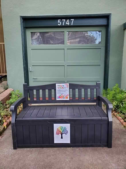 Photo of Puzzle Library outside storage bin (North Oakland) #1