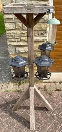 Photo of free RSPB Bird Table and 4 Feeders (Noctorum CH43) #1