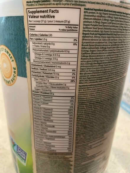 Photo of free Protein powder vegan (East York) #3