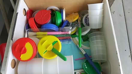 Photo of free no spill Paint cups and brushes (Burlington) #1