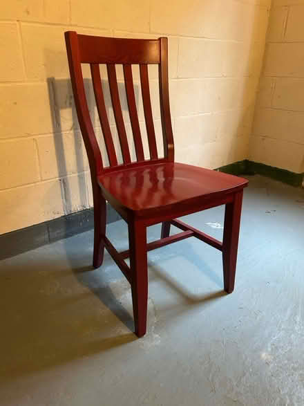 Photo of free Single red wooden chair (New Canaan downtown) #1