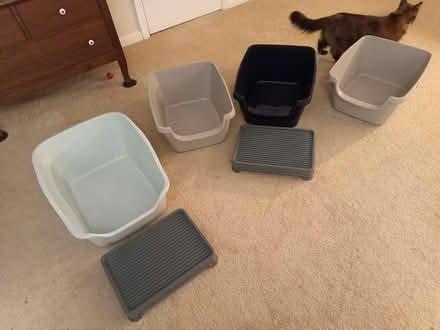 Photo of free Hi-side cat litter boxes & steps (City of Kennesaw, near KSU) #1