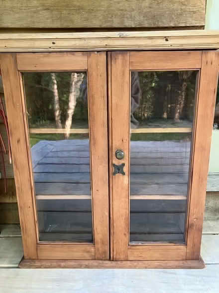 Photo of free Pine wall cabinet with three shelves (Wargrave RG10) #1