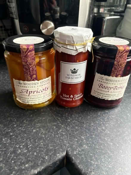 Photo of free Chutney and 2 fruit jars (Weybridge) #1