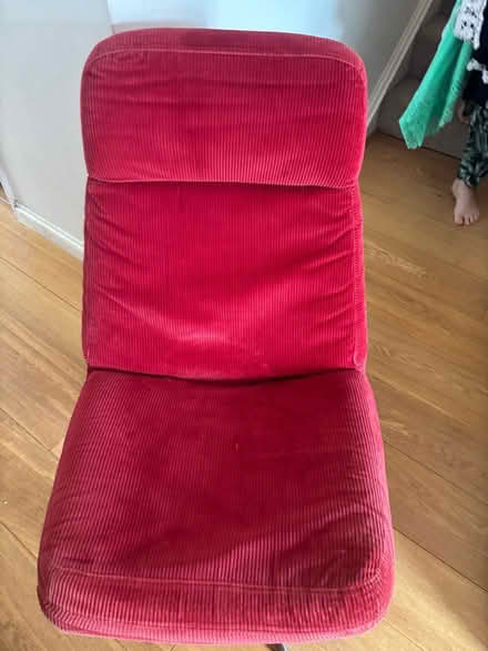 Photo of free Ikea swivel chair in red cord (Caversham Park RG4) #2
