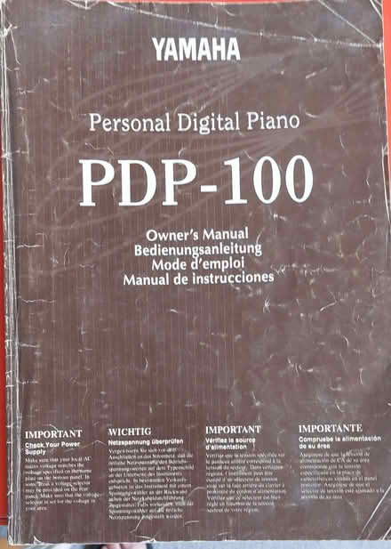 Photo of free Owner's Manual Yamaha PDP-100 (Ruislip HA4) #1