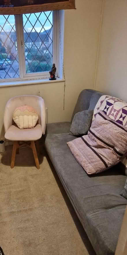 Photo of free Grey three seater clic clac style sofa bed (Honeypot brand) (Up Hatherley GL51) #1