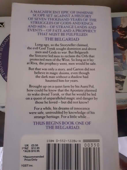 Photo of free Complete set of 4 David Eddings books (Surrey Heath GU15) #1