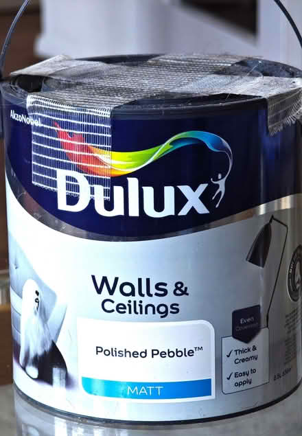 Photo of free New 2.5L tin of Dulux Polished Pebble Paint (CT14) #1