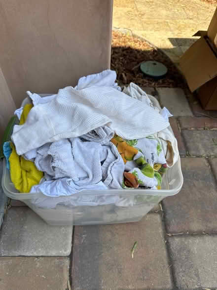 Photo of free Box of old rags - clean unused (Monta Vista) #1