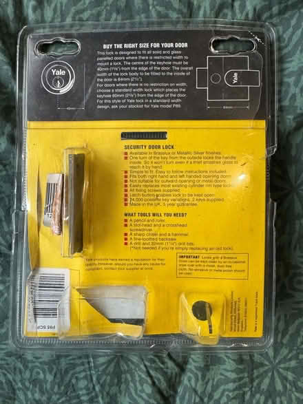 Photo of free NEW Yale style lock NO KEYS (Gleneagles area, Wboro NN8) #2