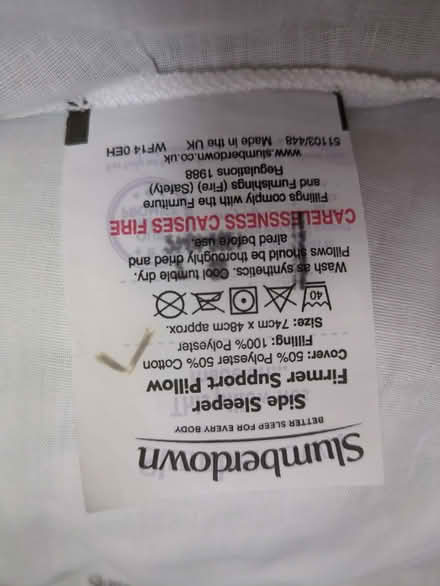 Photo of free Slumber down pillows - need to go by 11th May (Hallgarth LA9) #2