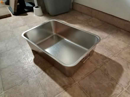 Photo of free 4 stainless cat litter boxes (City of Kennesaw, near KSU) #1